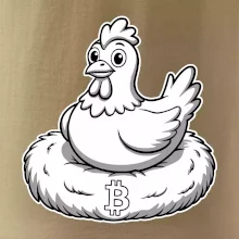 Kurča sediace na bitcoinovom hniezde Kurča sediace na bitcoinovom hniezde