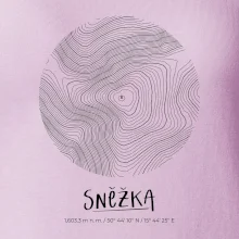 Sněžka - vrstevnice v kruhu