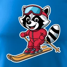 Mýval na lyžiach - kreslený