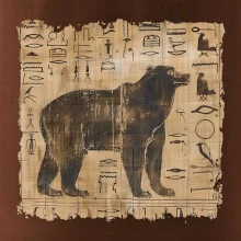 Egyptské hieroglyfy medveď
