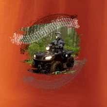 ATV štvorkolka v lese ATV štvorkolka v lese