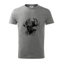 Čiernobiela karikatúra Labrador svetlý