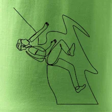 Lezec na skale jedným ťahom