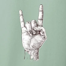 Rocková ruka kreslená