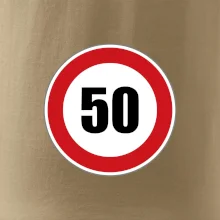 Dopravná značka - obmedzenie rýchlosti 50