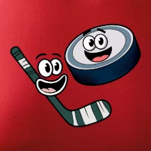 Parové tričko - Puk a hokejka