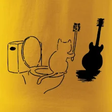 Mačka a gitara WC