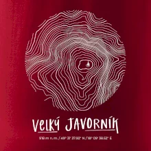 Velký Javorník (Beskydy) - vrstevnice v kruhu