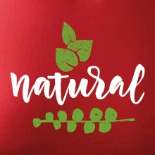 Natural - nápis v listoch