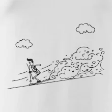 Kreslený lyžiar na horách Kreslený lyžiar na horách