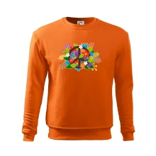 Peace symbol prerastený kvetinami