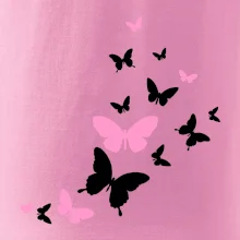 Motýle ružovo čierni