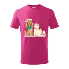 Veselé vianoce - pes, škrečok a mačka