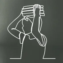 Študent a kniha jedným ťahom Študent a kniha jedným ťahom