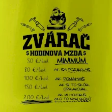Hodinová mzda zvárač