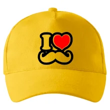 i love mustache - obrys