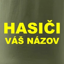 Hasiči - žltý nápis - váš názov zboru