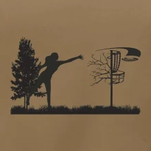 Disc golf - žena čierny obrázok Disc golf - žena čierny obrázok