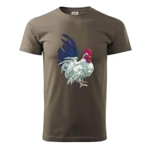 Kohút kreslený biely