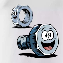 Parové tričko - Skrutka a matka Parové tričko - Skrutka a matka