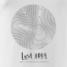 Lysá hora - vrstevnice v kruhu