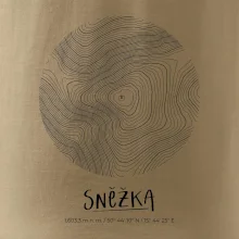 Sněžka - vrstevnice v kruhu