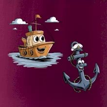 Parové tričko - Loď a kotva Parové tričko - Loď a kotva