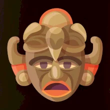 Mayové maska černoch Mayové maska černoch