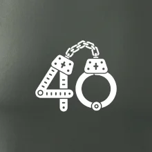 Narodeninové tričko pre policajta - putá 40 Narodeninové tričko pre policajta - putá 40