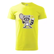 Mýval hrá tenis kreslený