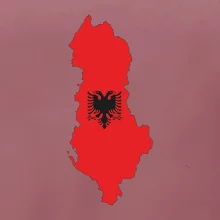 Albánsko mapa a znak