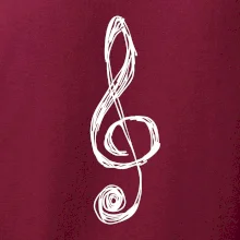 Husľový kľúč kreslený