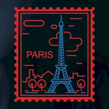 Paríž známka jednoduchá Paríž známka jednoduchá