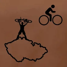 Mapa ČR + kolo na prsu