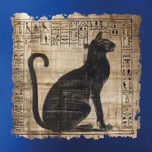 Egyptské hieroglyfy mačka