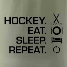 Pozemný hokej eat sleep repeat