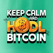 3D nápis Keep Calm and HODL Bitcoin