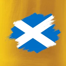 Škótska vlajka kreslená štetcom