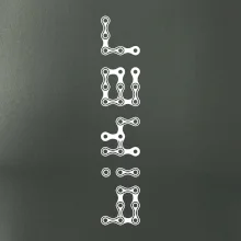 Biker nápis na výšku reťaz