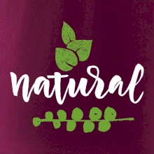 Natural - nápis v listoch