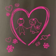 Svadba - kreslené srdce