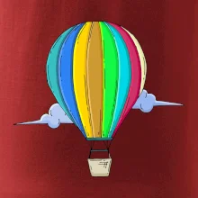 Teplovzdušný balón v oblakoch