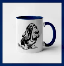 Čiernobiela karikatúra baset