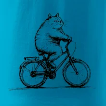 Tučná mačka na bicykli Tučná mačka na bicykli