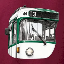 Detail čela T3R SLF tečkovaná perokresba