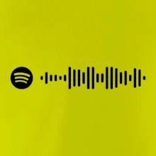 Spotify kód na prsníku