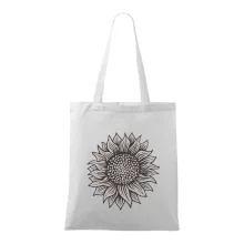 Slnečnica kreslená čiernobiela