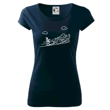 Kreslený lyžiar na horách