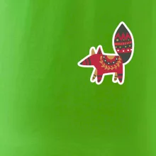 Folklór na prsníku líška