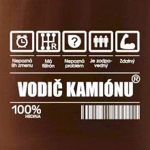 Čiarový kód - Vodič kamiónu